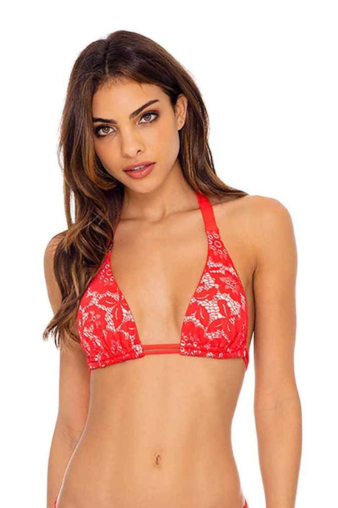 Luli Fama Corazon De Seda TRIANGLE HALTER TOP
